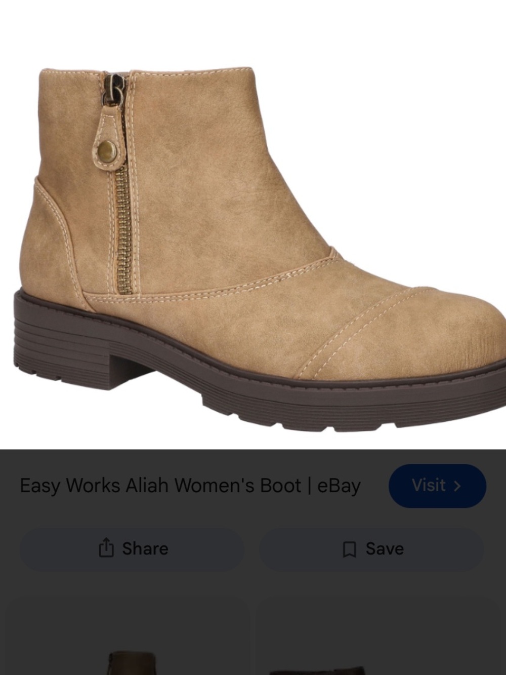 Alia Tan Suede-Look Ankle Boot